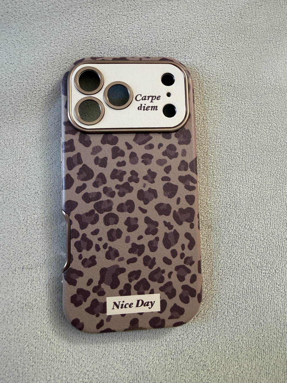17 Pro Max Leopard Print Phone Case with Camera Cover